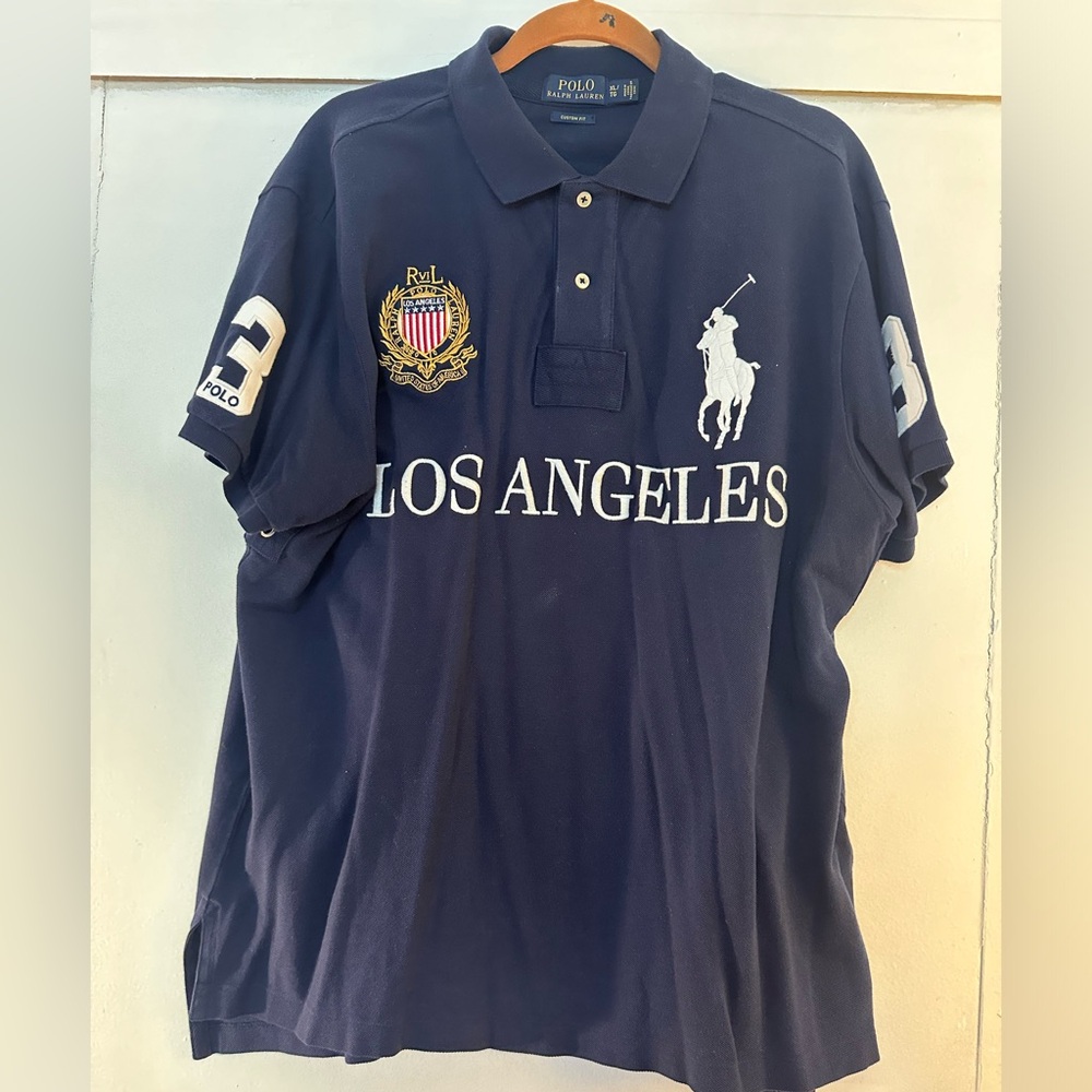 Los Angeles RALPH LAUREN Navy polo XL (USED)